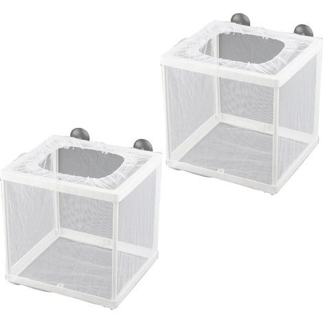 2-teilige Zuchtbox, 1 mm Maschenweite, robustes ABS, Saugnäpfe, für die Aquarienzucht (1/5)