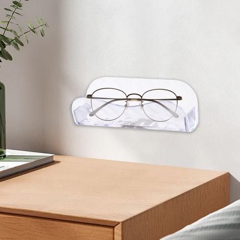 Soporte de pared blanco para gafas con orificios de drenaje. (1/5)