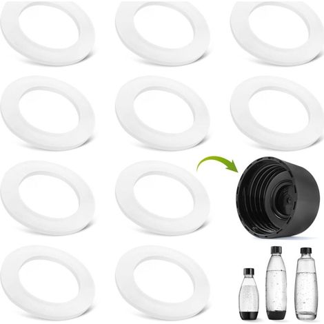 Joint pour Remplacer le Bouchon Sodastream - Joint Adapté aux divers Bouchons de Bouteille Sodastream, Kits de joints pour mieux entretenir votre sodastream machine, Installation facile pour (10 PCS) (1/5)