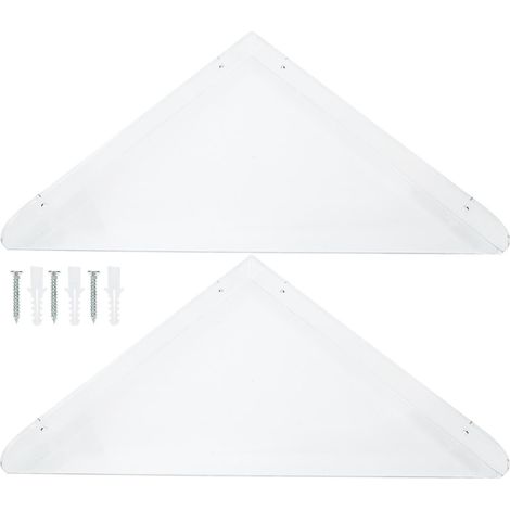 Étagère d'angle de salle bain en acrylique transparent, design simple et élégant, organisateur (1/5)