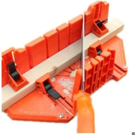 Boîte à onglets en plastique - 4 angles de coupe - 0° 22,5° 45° 90° - Pour bois dur - 35,5x11x15 cm HBCL (1/4)