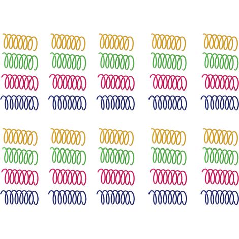 Jouets à ressort pour chat, 40 pièces, résistance aux morsures, ressorts colorés interactifs, jouet pour animal de compagnie