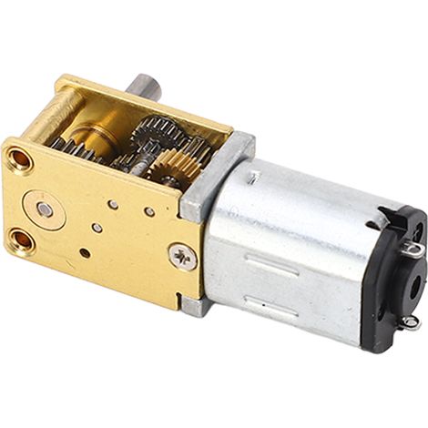 Moteur à engrenage à vis sans fin turbo, micromoteur à balais CC 3 V, mini-réduction, arbre de 1 pouce avec siège fixe, 15 tr/min (1/5)