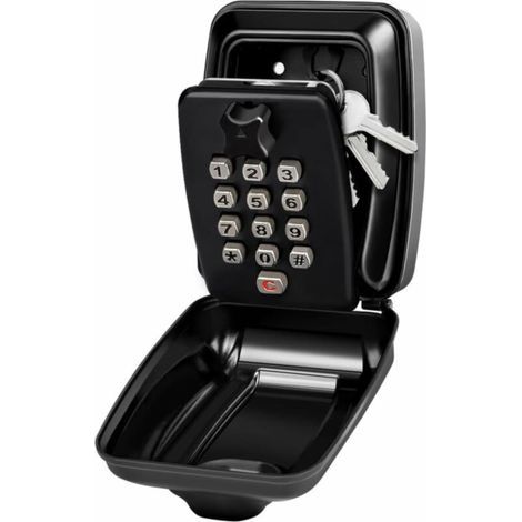 Boite a Clefs Securisee Exterieur, Grande Boitier a Cle Murale avec Code 12 Chiffres Étanche Antirouille Boite à Clé Sécurisée, Ultra-Robuste Coffre a Clef Digitale pour Maison Usine Garage（noir） sunf (1/2)