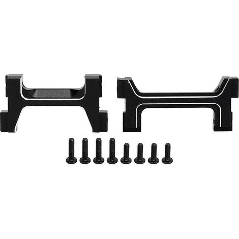 Kit de fixations de pare-chocs avant et arrière en aluminium pour crawler RC TRX4M 1/18 (noir) (1/5)