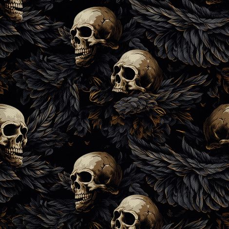 Tela Oxford decorativa para exteriores - Motivo de calavera I DX4425 (1/5)