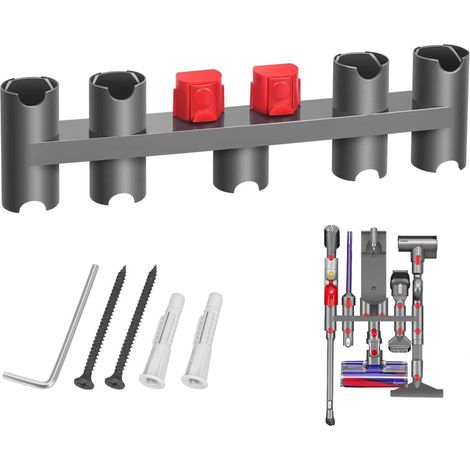 Supporto per accessori per Dyson V11 V10 V8 V7 V15 SV10 SV11, organizer da parete per aspirapolvere Dyson Stick con 9 prese di stoccaggio