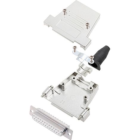 encitech DTSL25-SJSRG-T-DBS-W-K 6355-8086-13 D-SUB Buchsenleisten-Set 180 ° Polzahl: 25 Lötkelch 1 S