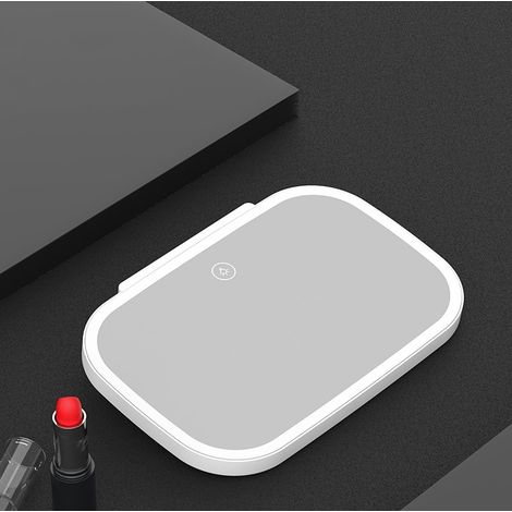 Miroir de maquillage tactile avec éclairage LED intégré au pare-soleil de voiture