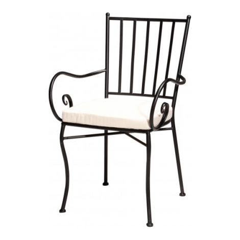 SEDIA RAVELLO BRACCIOLI DOMUS ACCIAIO VERN CM 52X51 H.CM 90 + CUSCINO (1/3)