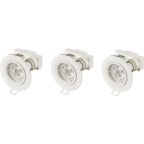 Sygonix SY-6417588  LED-Einbauleuchte 3er Set  LED GU10 3 W Weiß