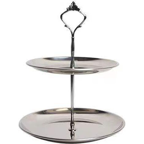Étagère de Comptoir 2 Niveaux en Acier Inoxydable, Support Rond Minimaliste pour Bijoux, Gadgets et Rouges à Lèvres (1/5)