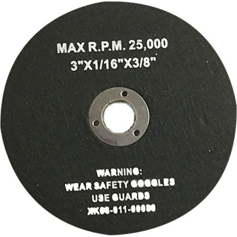 Disque à meuler circulaire en résine, diamètre 75 mm, alésage 9,5 mm, pour la découpe des métaux. (1/5)