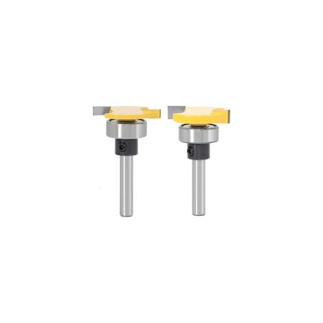 2pcs 6mm Tige Biscuit Routeur Professionnel Outils De Coupeur À Bois Fraise Set (1/5)