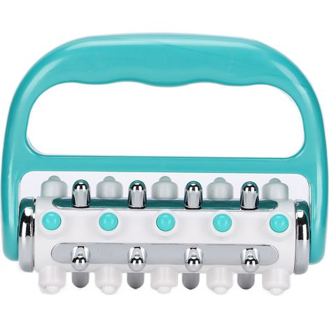 Rouleau de massage manuel portable pour soulager la douleur et détendre les muscles du cou, des mollets, des épaules et de la taille (vert)-AquaForge