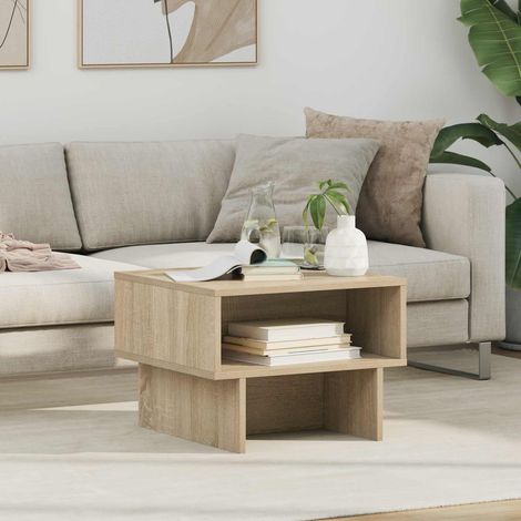 vidaXL  Coffee Table  Sonoma Oak 48 x 46 x 35 cm Engineered Wood