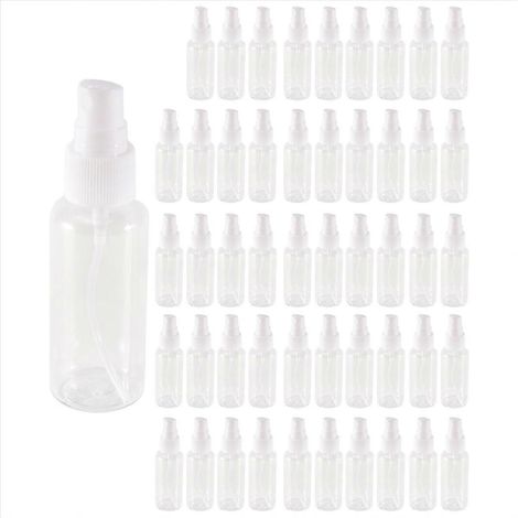 Lot de 50 flacons vaporisateurs vides de 50 ml en plastique rechargeables (1/5)