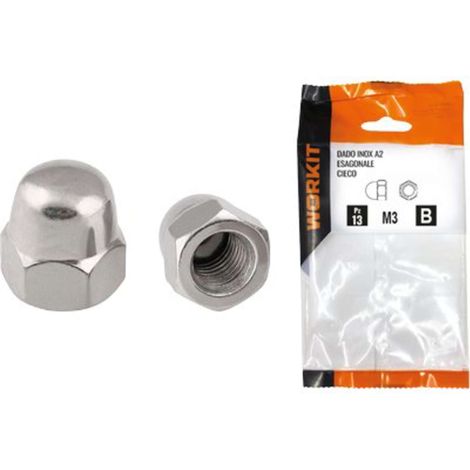 DADO ESAGONALE CIECO INOX A2 SELF WORKIT - M 5 CF=PZ 15 - 5 confezione