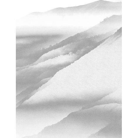 Papier peint panoramique classique Montagne de Bruit Blanc (1/4)