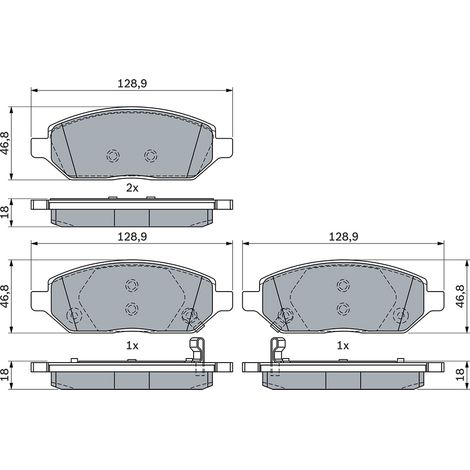 Bosch BP2359 Plaquettes de frein  - avant - ECE-R90 - 1 jeu de 4 plaquettes (1/2)