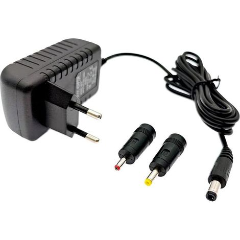 Adaptateur d'alimentation DC 6V 1 A 1000 mA, Chargeur 6 V, Adaptateur de Charge 6 V, fiche de Rechange 5.5 mm x 2.1 mm, avec fiches 3.5 mm x 1.35 mm et 4.0 mm x 1.7 mm (1/5)