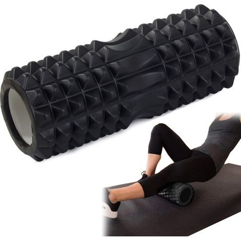 Rouleau de massage yoga fit avec coussinets noir (1/5)
