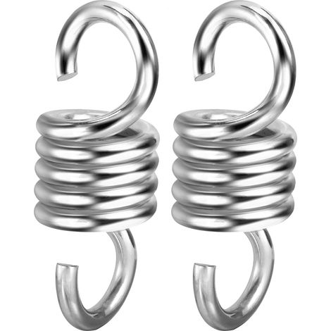 2 Hammock and Swing Springs, Maximum Load of 500 kg  Hanging Accessories for Hanging Chairs, Porch Chairs, Patios and Gardens, Easy Assembly