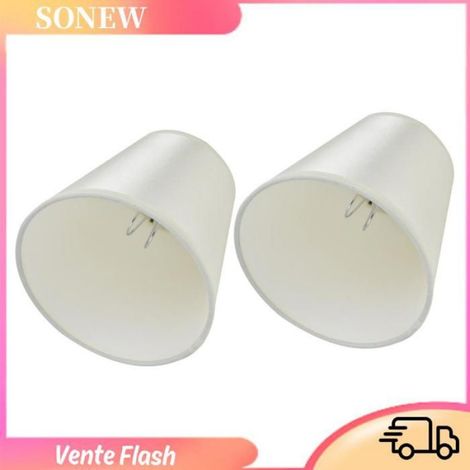 Sonew Abat‑jour 2PCS Clip On Lamp Shade Moderne Pour Abat-Jour Applique Murale E14 Table Lumière deco seul (1/5)