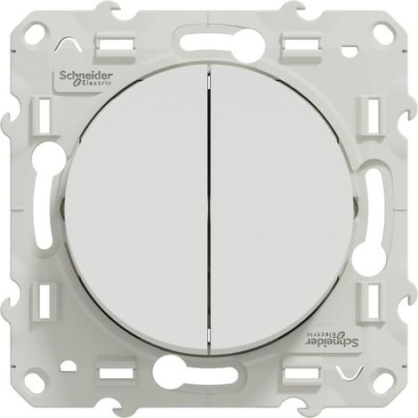 Schneider S520214 - Odace - Deviatore doppio - Attacco rapido - A vite