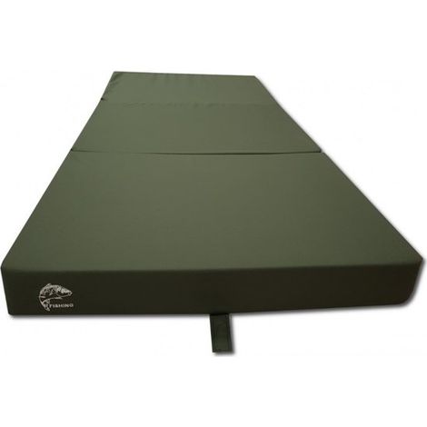 Colchón para invitados - colchón de camping - colchón de campo - plegable - 80 x 200 x 10 - verde oscuro (1/3)