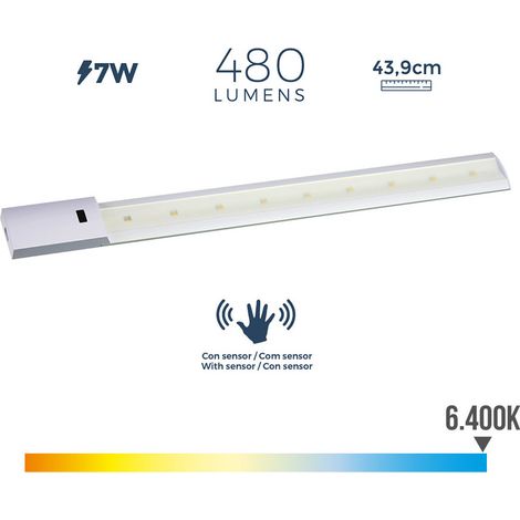 Striscia LED con sensore 7w 480lm 6500k luce fredda 43,9x5,5cm EDM