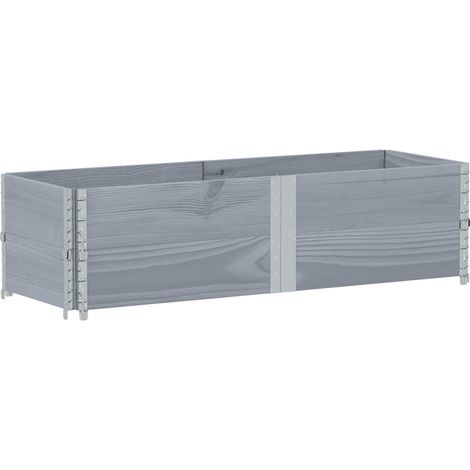 Maison Exclusive - Pflanzkasten Grau 150x50 cm Massivholz Kiefer