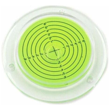 Niveaux à bulle Niveau à bulle circulaire rond à bulle avec trous de fixation pour camping-car, Vert, 100mm