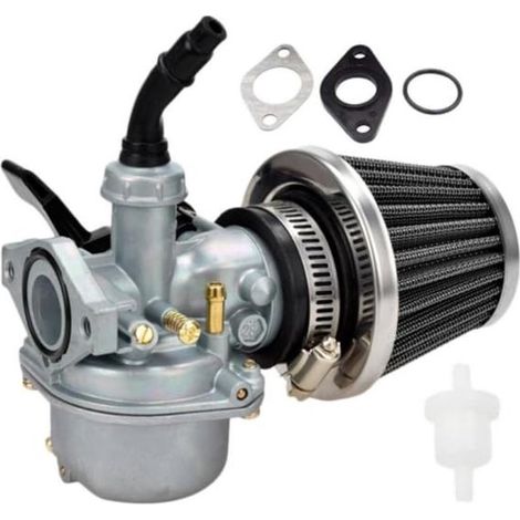 - Carburador de 19 mm - Kit de sincronización de carburador - Filtro de aire - Mini motor ATV - 50 cc/70 cc/90 cc/110 cc/125 cc - Metal/Goma - Carburador de motocicleta (1/5)