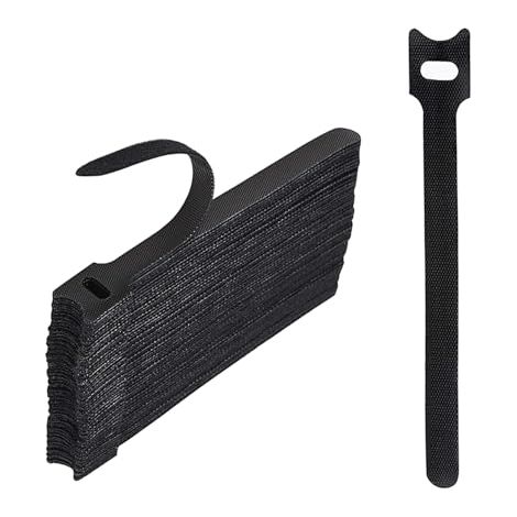 Attaches De Câble Réutilisables[ 50 pcs ], Sangle Réutilisable Câble, Réglables Et Libérables Pour Ranger Et Organiser Tous Les Câbl (1/4)