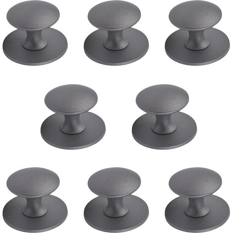 Set mit 8 selbstklebenden Schubladengriffen aus Edelstahl für Schiebetüren mit Befestigungsschrauben für Glasschränke und Schubladen (Sternenhimmelgrau)