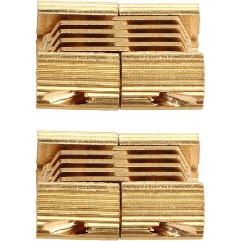Lot de 2 charnières invisibles en cuivre – Type cylindrique – Ouverture 180° pour portes et meubles (1/5)