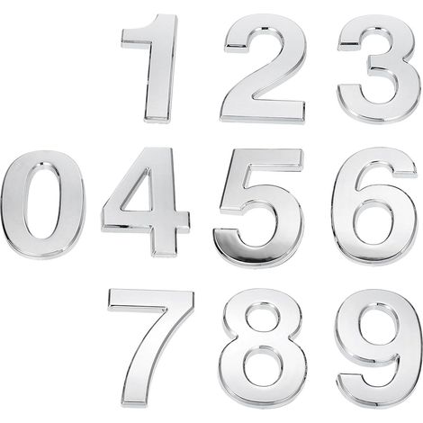 Numéros de porte et de boîte aux lettres autocollants Unomor (1/5)