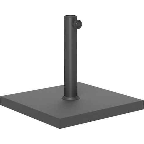 Base per Ombrellone Quadrata 44x44x30 cm da 14.5 kg  in HDPE e Cemento Nero