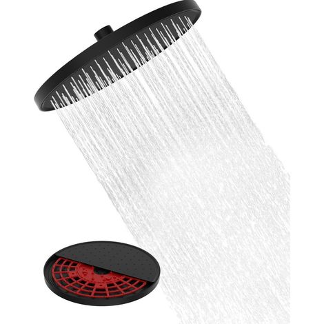 Regendusche 10 Zoll Schwarz mit Selbstreinigungsfunktion und 360° Verstellbarkeit (1/5)