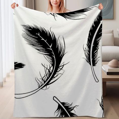 Couverture polaire ultra-douce et isolante 60x80 pouces, usage pour lit, canapé, voyage, camping (1/4)
