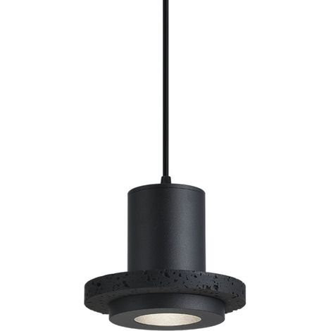 Lustre créatif rétro, lampe de style wabi-sabi japonais, pierre à trou noir naturel, lustre LED nordique pour salon et allée (1/5)
