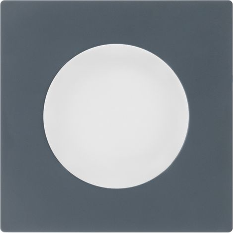 Obturateur blanc DOM + plaque simple blue grey (1/5)
