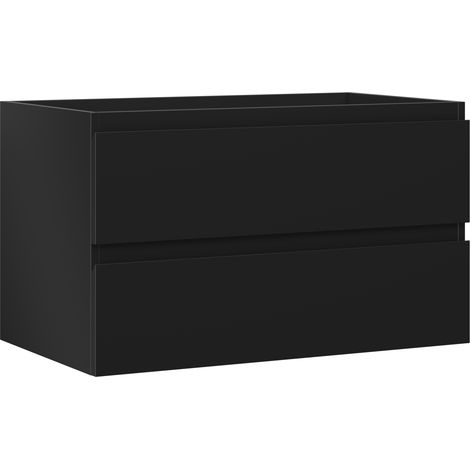 Mexen Orio Badezimmerschrank 80 cm, 2 Schubladen, schwarz matt - 91A10-08047-2-BFF71 (1/5)