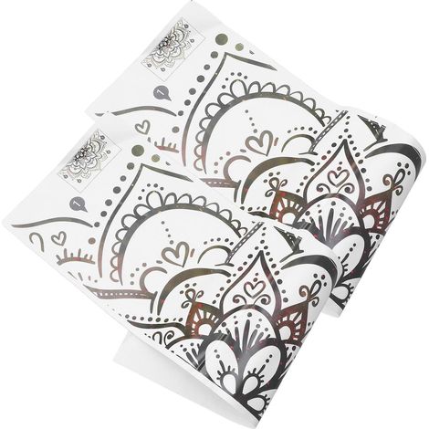 Stickers Muraux Mandala Autocollants en Pvc, Décoration Murale Auto-adhésive sans Colle, Design Élégant pour Salon et Chambre, 1 Set Facile à Poser (1/5)