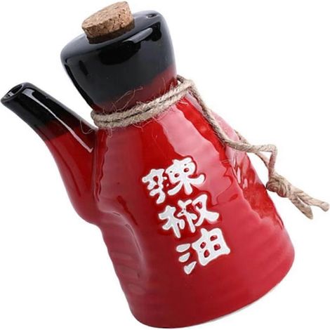 Bouteille de vinaigre blanc en céramique, bouteille à condiments style japonais, pot à huile, bouteille d'assaisonnement pour la maison, accessoires de cuisine, salle à manger et bar. (1/5)