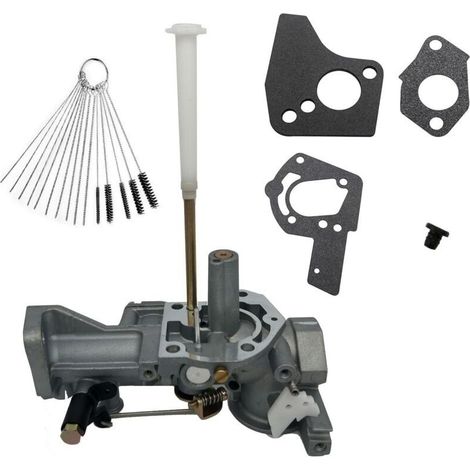 Carburateur 498298 compatible pour Briggs & Stratton 692784 495951 492611 490533 495426 130202 112202 112232 134202 137202 133212 135202 5HP Carb avec joint et brosses de nettoyage (1/4)