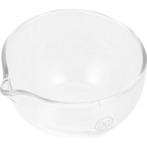 Bol mélangeur rond en verre pour évaporation, avec bec verseur-6.3X6.3CMCM-transparent