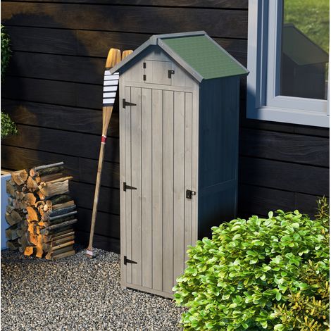 Schrank Aufbewahrungsmöbel Garten robust Holz 77 x 54 2 x 179 OKMYHOME (1/4)