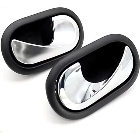 Poignée de porte intérieure d’intérieur de voiture compatible avec Renault Master MK3 Megane II Clio III Scenic II - Chrome (1/3)